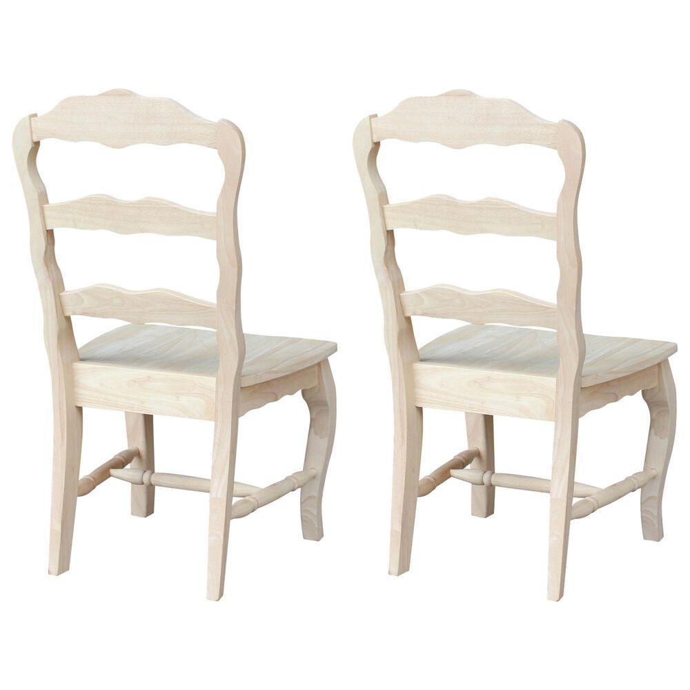 International Concepts Versailles Side Chair in Unfinished &#40;Set of 2&#41;, , large