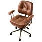 HOMLUX Executive Office Chair with Suede Fabric Cushion in Dark Brown, , large
