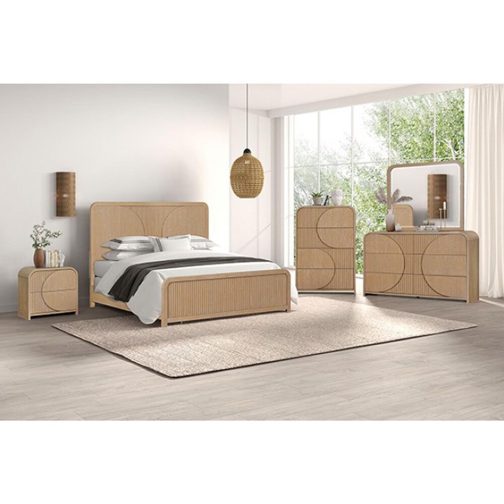 Furniture of America Tangentry 2-Drawer Nightstand in Natural, , large