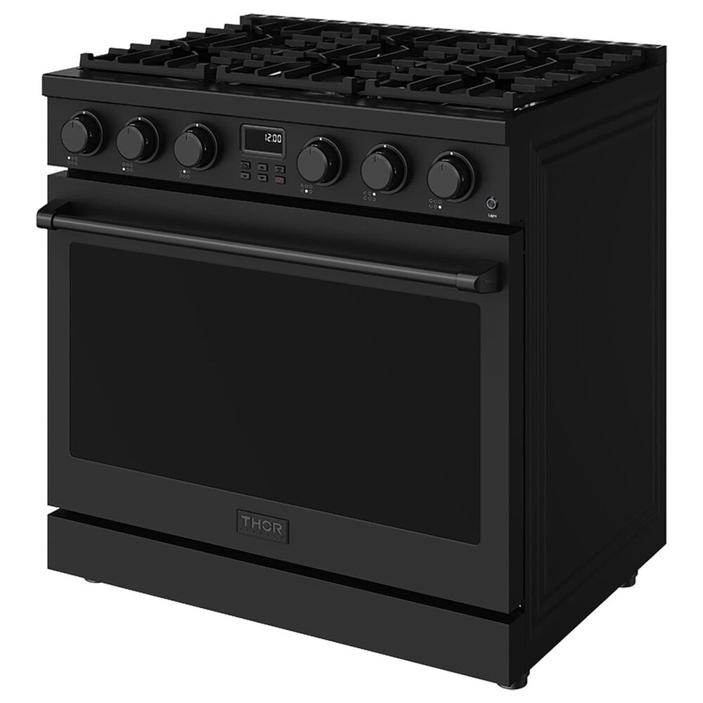 Thor Kitchen 6 Cu. Ft. Contemporary Professional Freestanding Gas Range in Black, , large