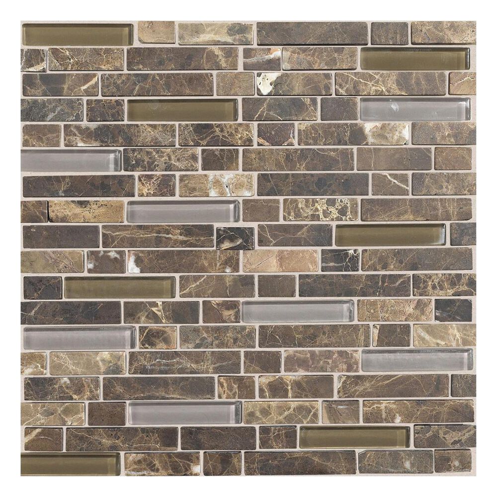 Dal-Tile Stone Radiance Random Size Mosaic Tile in Wisteria and Tortoise, , large