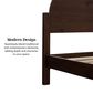 Walker Edison Elias Queen Platform Bed with Arched Headboard in Brown, , large
