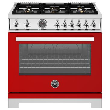 Bertazzoni Professional 5.9 Cu. Ft. Freestanding All Gas Range in Rosso, , large