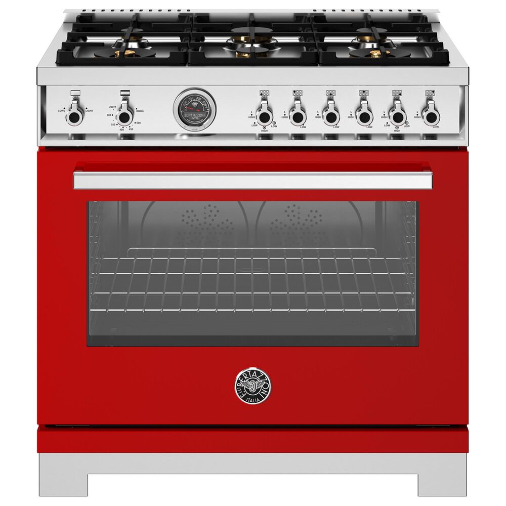 Bertazzoni Professional 5.9 Cu. Ft. Freestanding All Gas Range in Rosso, , large