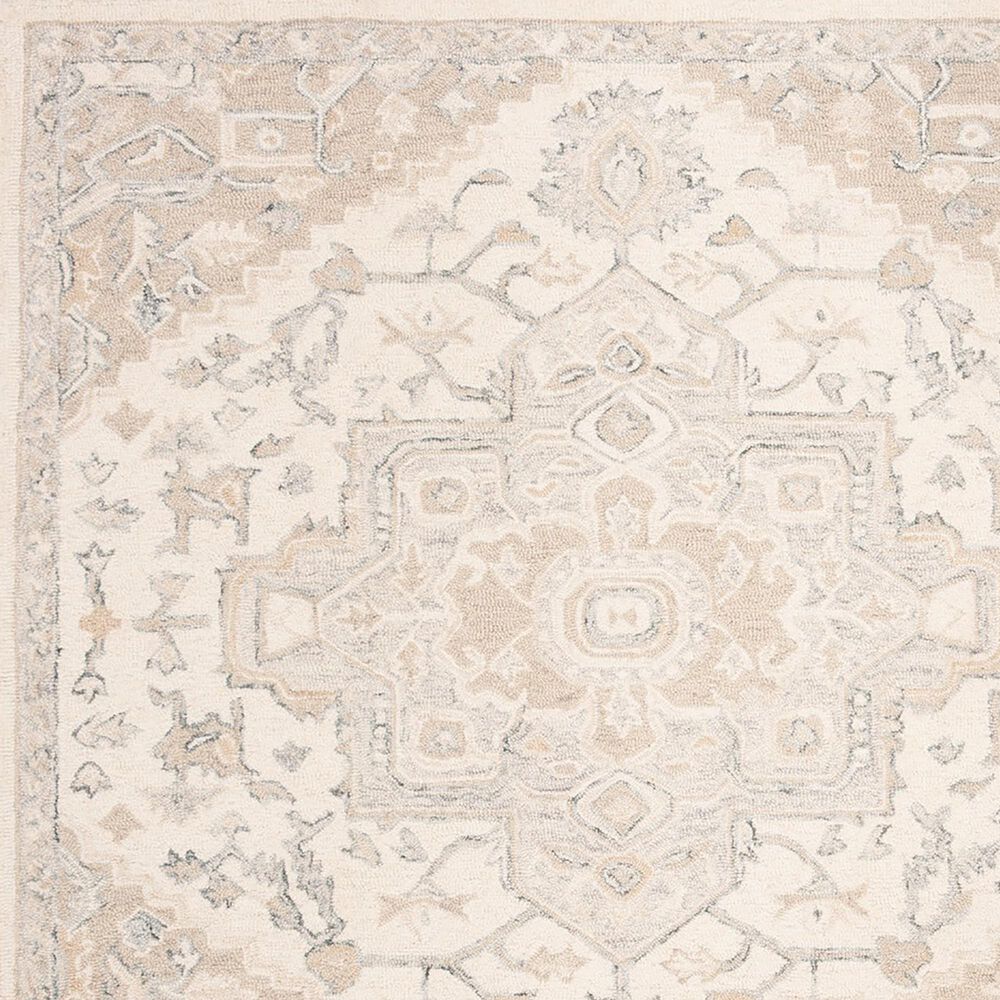 Safavieh Micro-Loop 3&#39; Round Ivory and Beige Area Rug, , large
