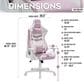 Rta Products Llc Pastel Gaming Chair in Pink and White, , large