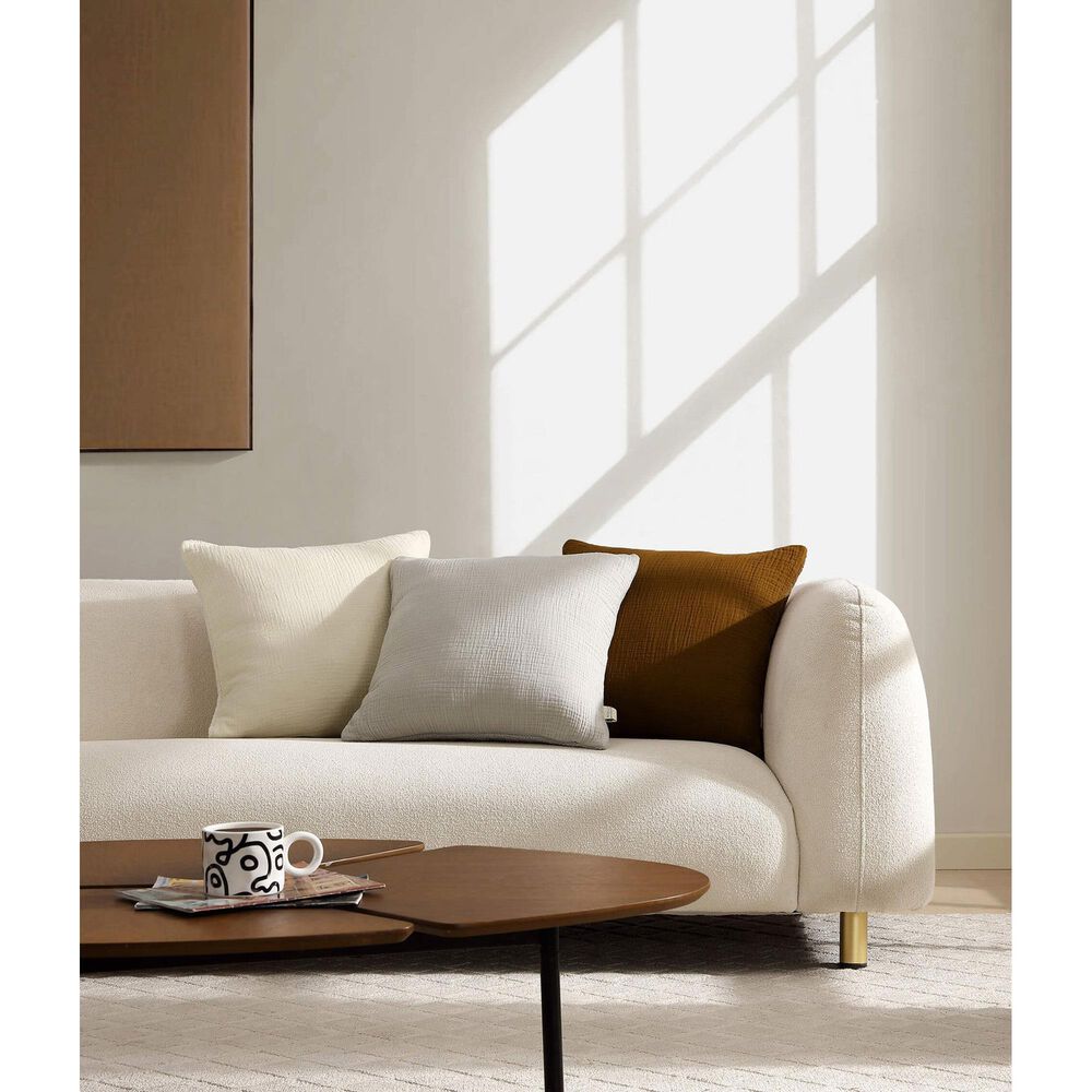 Sunday Citizen Snug Muslin 20&quot; Square Throw Pillow in Chestnut, , large