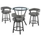 Blue River Naomi and Lorin 4-Piece Counter Height Dining Set in Matte Black, , large