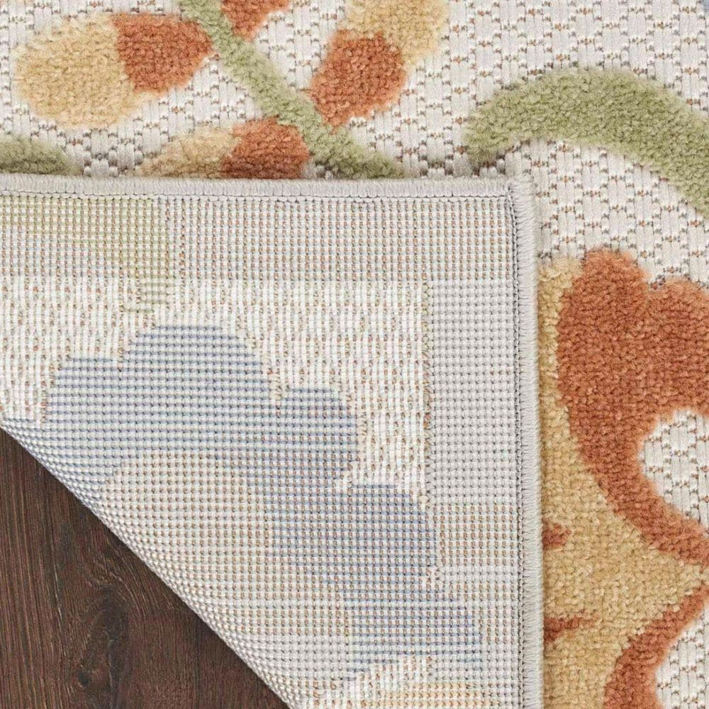 Nourison Aloha ALH17 2&#39; x 6&#39; Ivory and Blue Indoor/Outdoor Runner, , large