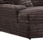 Maple + Main Oversized Chaise Lounge with USB Charging Ports and 2-Cupholder in Chocolate, , large