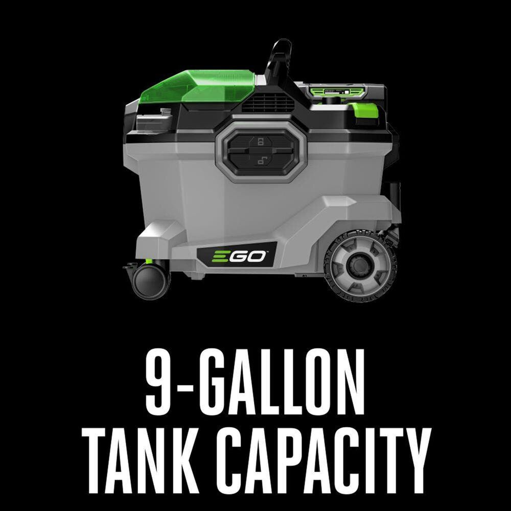 EGO 9 Gallon 110 CFM 56-Volt Lithium-ion Cordless Wet/Dry Vacuum with Multiple Power Mode and Remote Control with 5.0 Ah Battery and Charger, , large