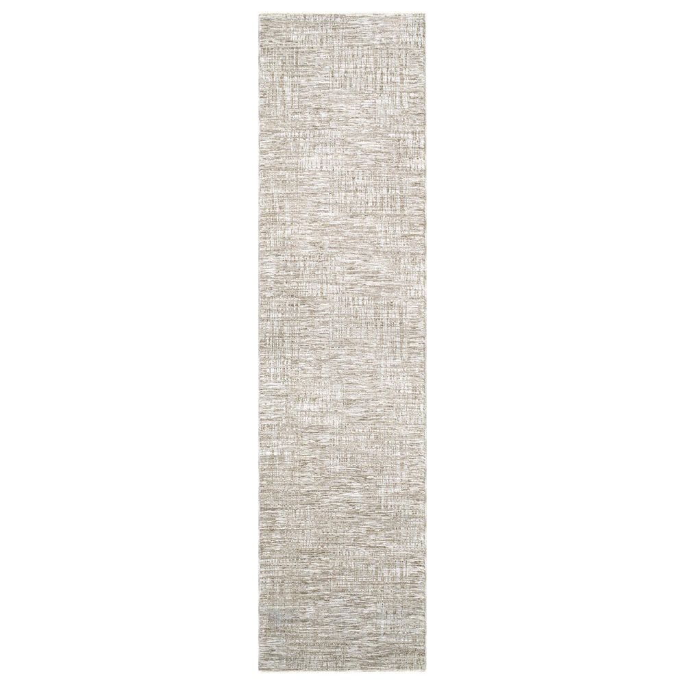 Surya Masterpiece Light Gray, Medium Gray and Cream 2"7" x 10" Runner, , large