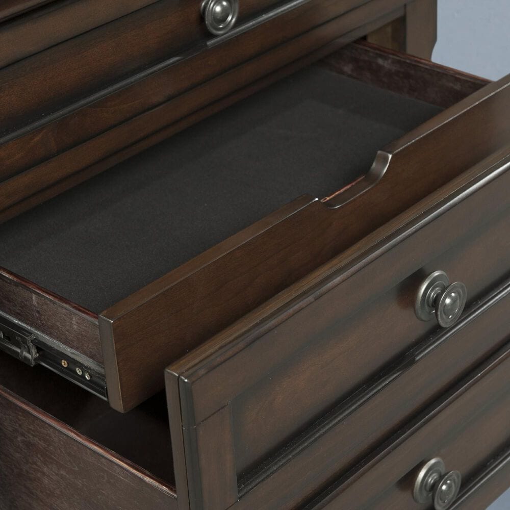 Mayberry Hill Kingston 4-Piece Queen Bedroom Set in Rich Walnut, , large