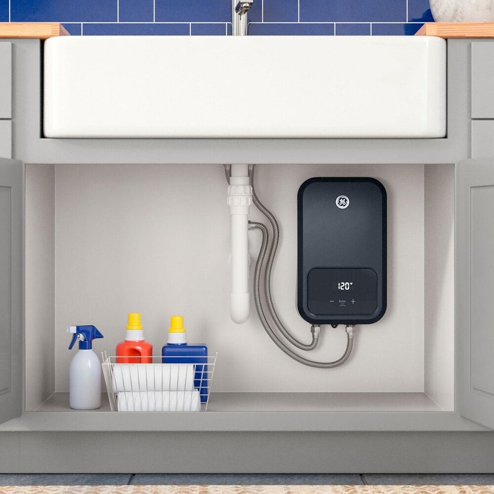 GE Appliances 11 kW Tankless Electric Water Heater in Diamond Gray, , large