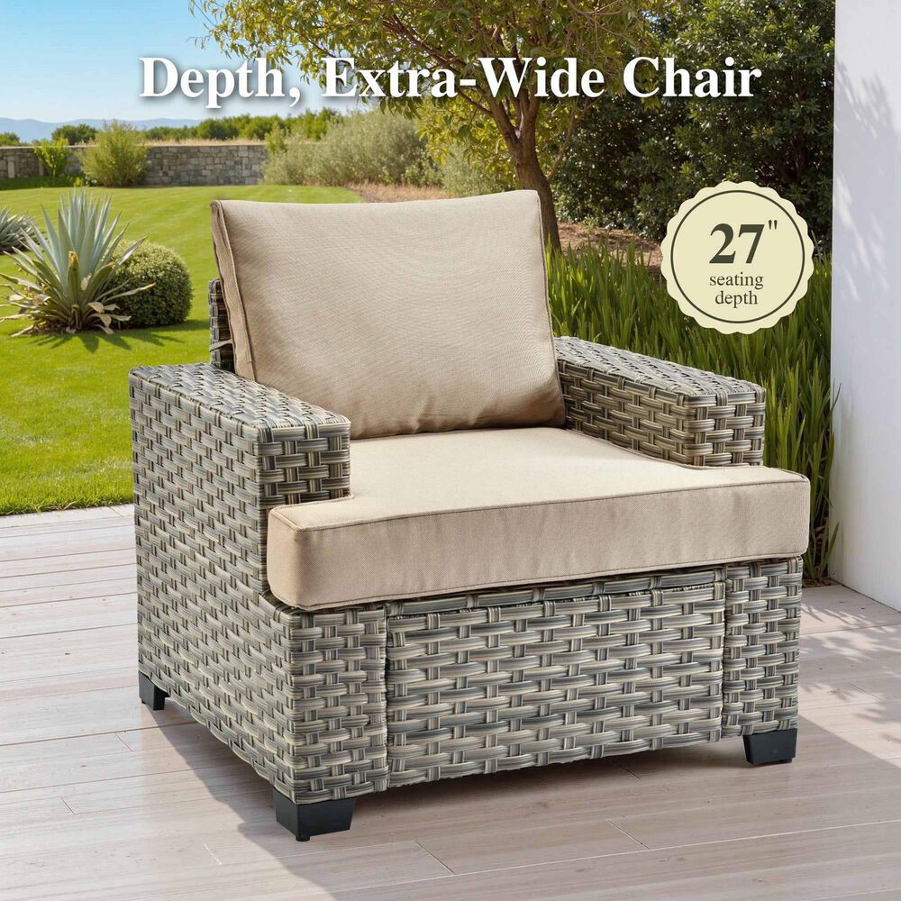 HOMLUX 7-Piece Modular Patio  Conversation  in Beige, , large