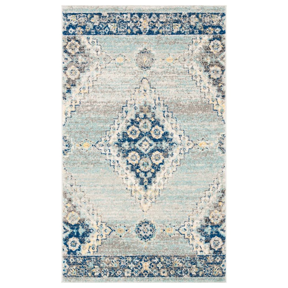 Safavieh Madison MAD615F 4" x 6" Grey and Cream Area Rug, , large