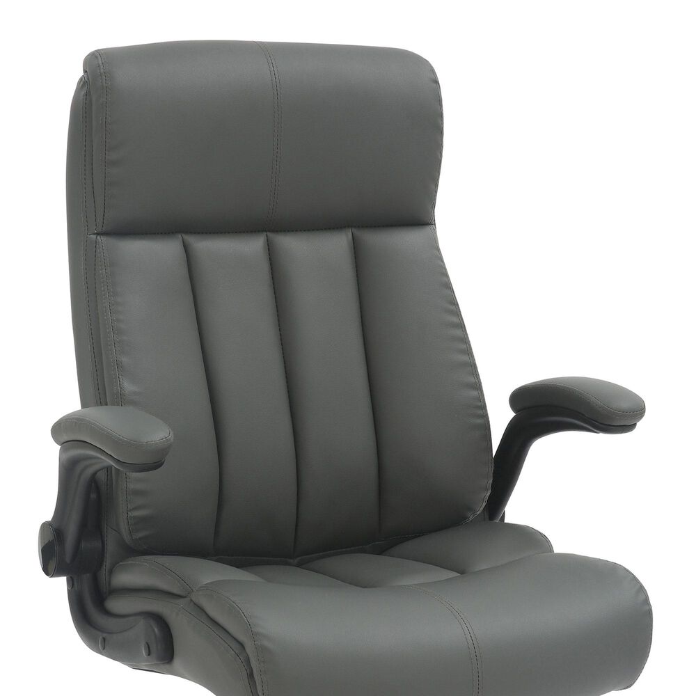 Rta Products Llc Ultra-Padded Executive Office Chair with Flip-Up Armrests in Grey, , large