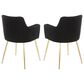 Lumisource Andrew Dining Chair in Black/Gold (Set of 2), , large