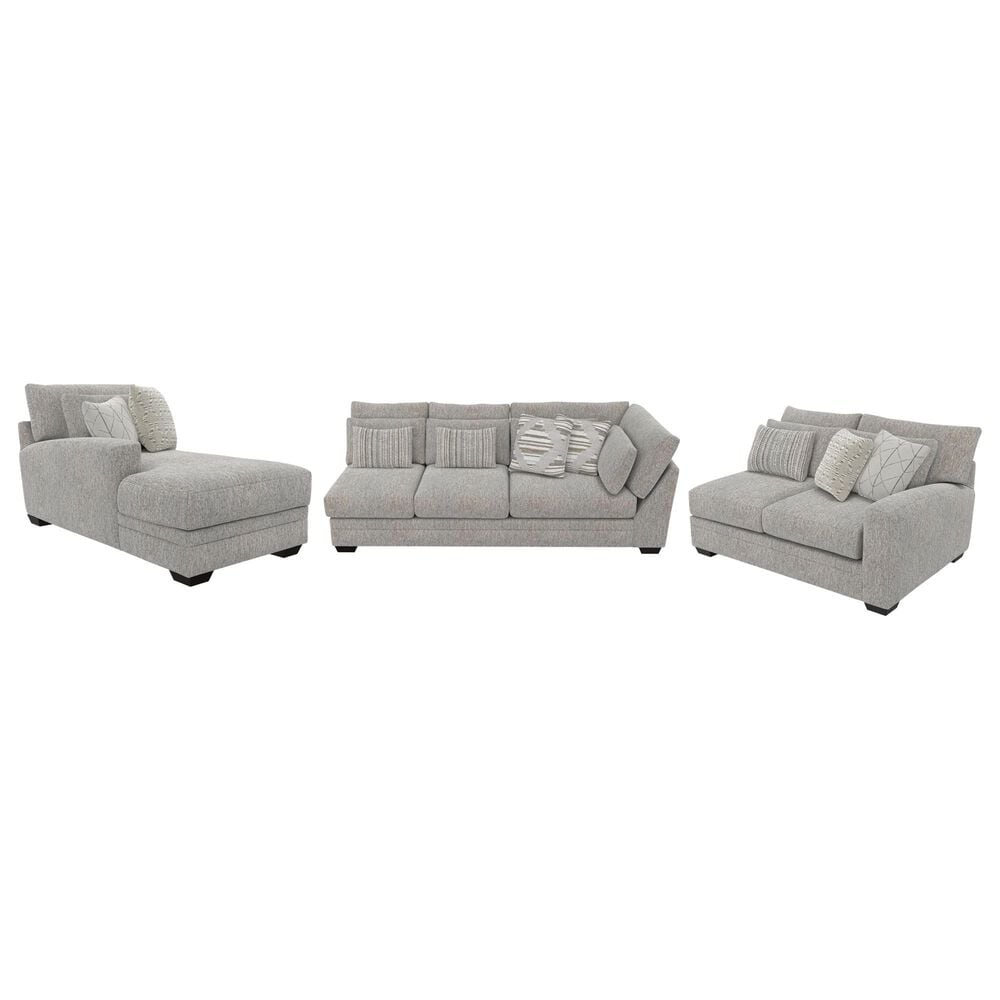 Henderson Brighton 3-Piece U-Shaped Sectional with Left Facing Chaise in Wheat, , large