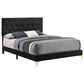 Pacific Landing Kendall 4-Piece Queen Upholstered Bedroom Set in Black and Gold, , large