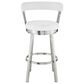 Blue River Bryant 30" Swivel Barstool with White Cushion in Stainless Steel, , large