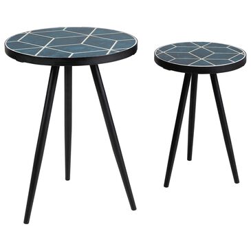 Ashley Clairbelle 2-Piece Accent Table Set in Teal and Black, , large