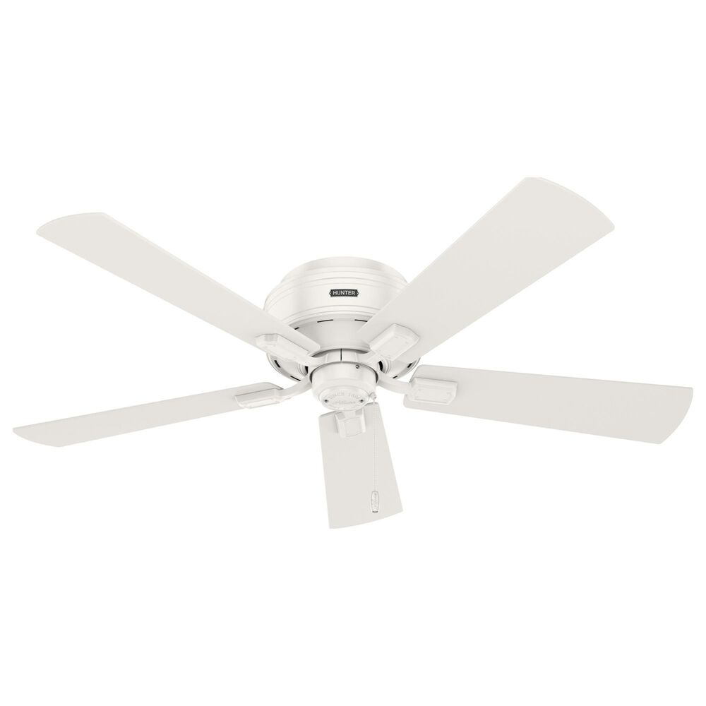 Hunter Crestfield Low Profile 52&quot; Ceiling Fan with LED Lights in Fresh White, , large