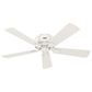 Hunter Crestfield Low Profile 52" Ceiling Fan with LED Lights in Fresh White, , large