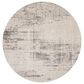 Nourison Rush 8" Round Ivory and Beige Area Rug, , large