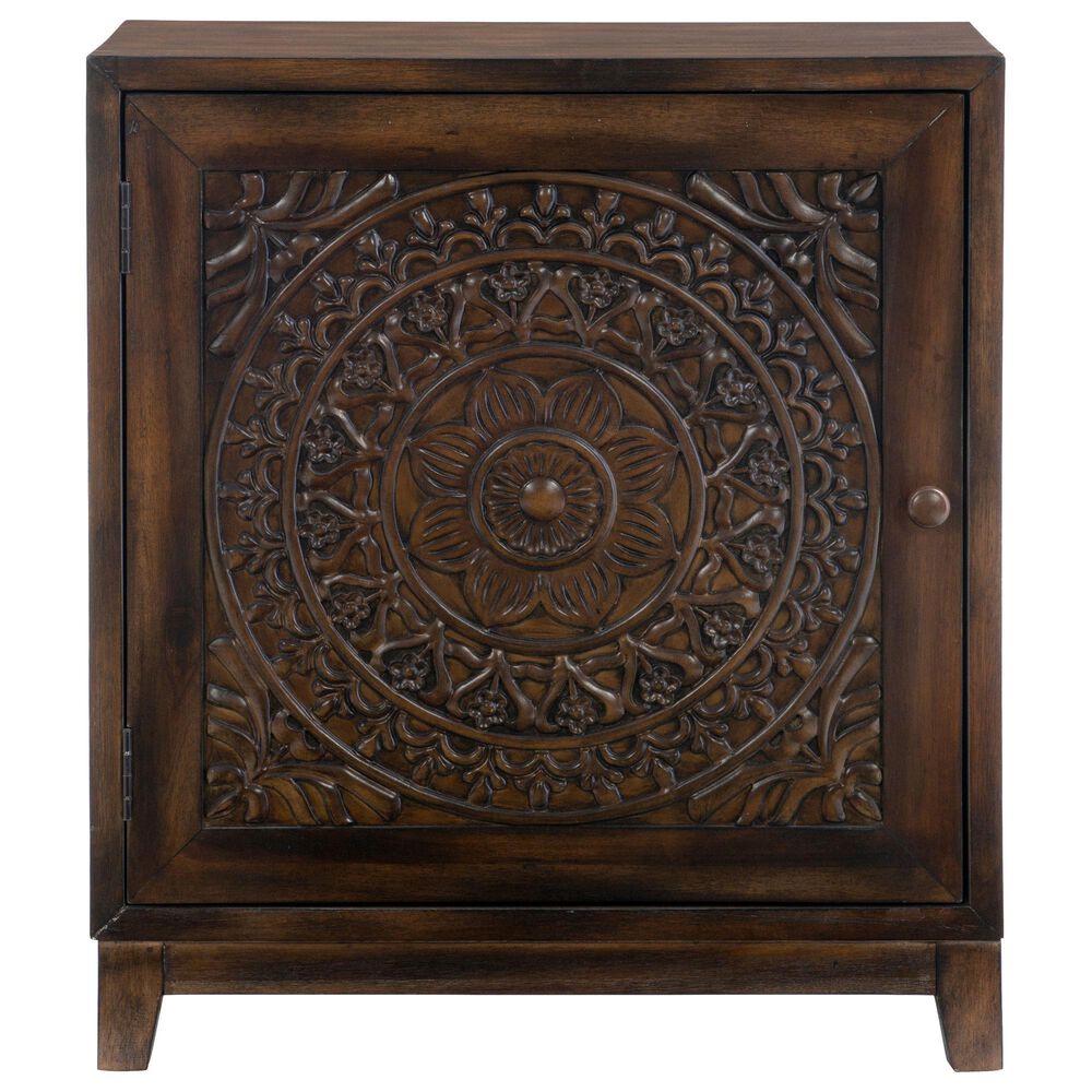 Linon Home Decor Grace Cabinet in Dark Brown, , large