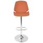 Lumisource Serena Barstool in Orange/Walnut, , large