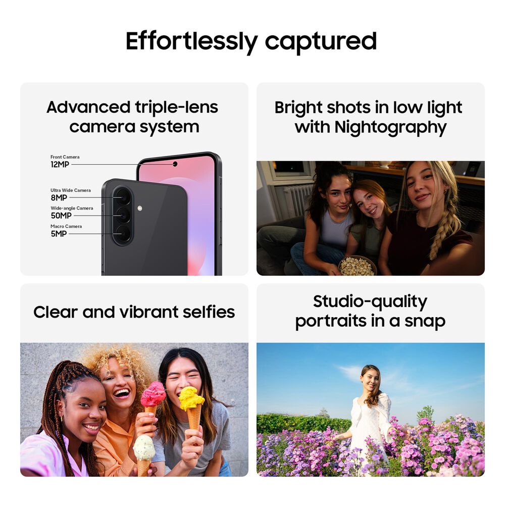 Samsung Galaxy A37 5G Smartphone 128GB (Unlocked) - Awesome Charcoal, , large