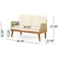 Hearth and Haven 4-Piece Outdoor Chat Set with Teak Coffee Table in Beige, , large