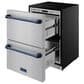 Thor Kitchen Gordon Ramsay 5.4 Cu. Ft. Undercounter Drawer Refrigerator with Blue Handle Kit in Stainless Steel, , large