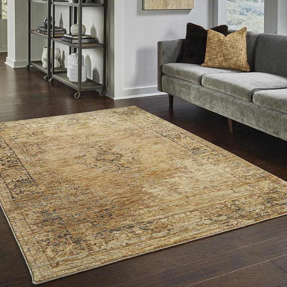 Oriental Weavers Andorra 6845D 10&#39; x 13&#39;2&quot; Gold and Brown Area Rug, , large