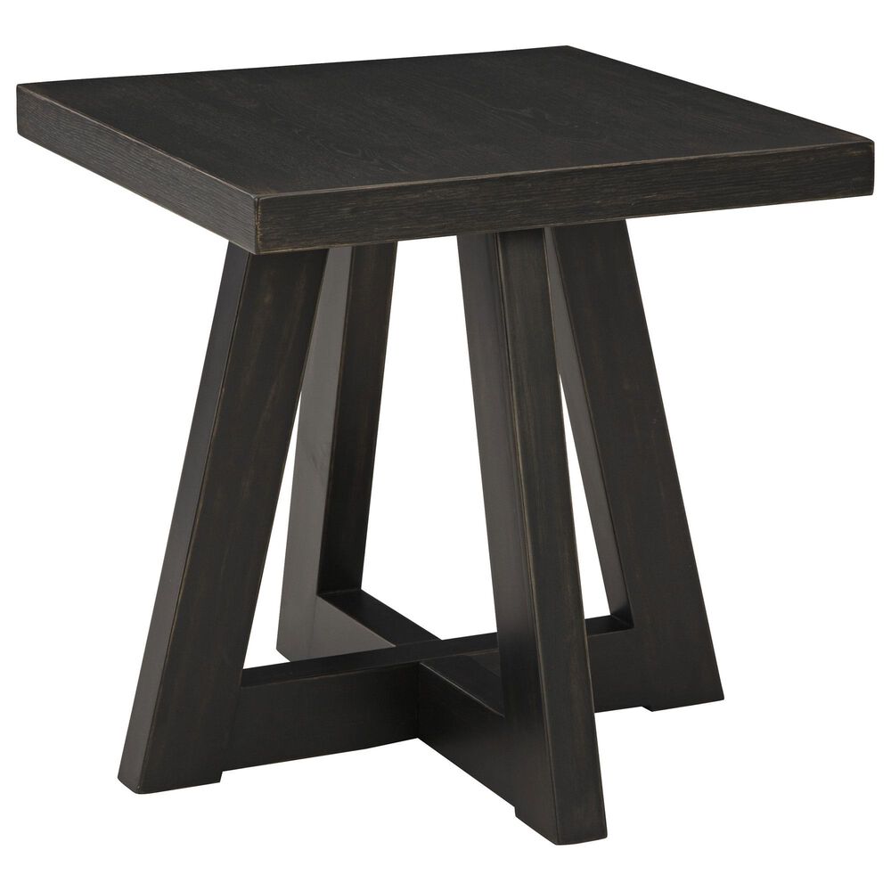Ashley Galliden Square End Table in Aged Black, , large