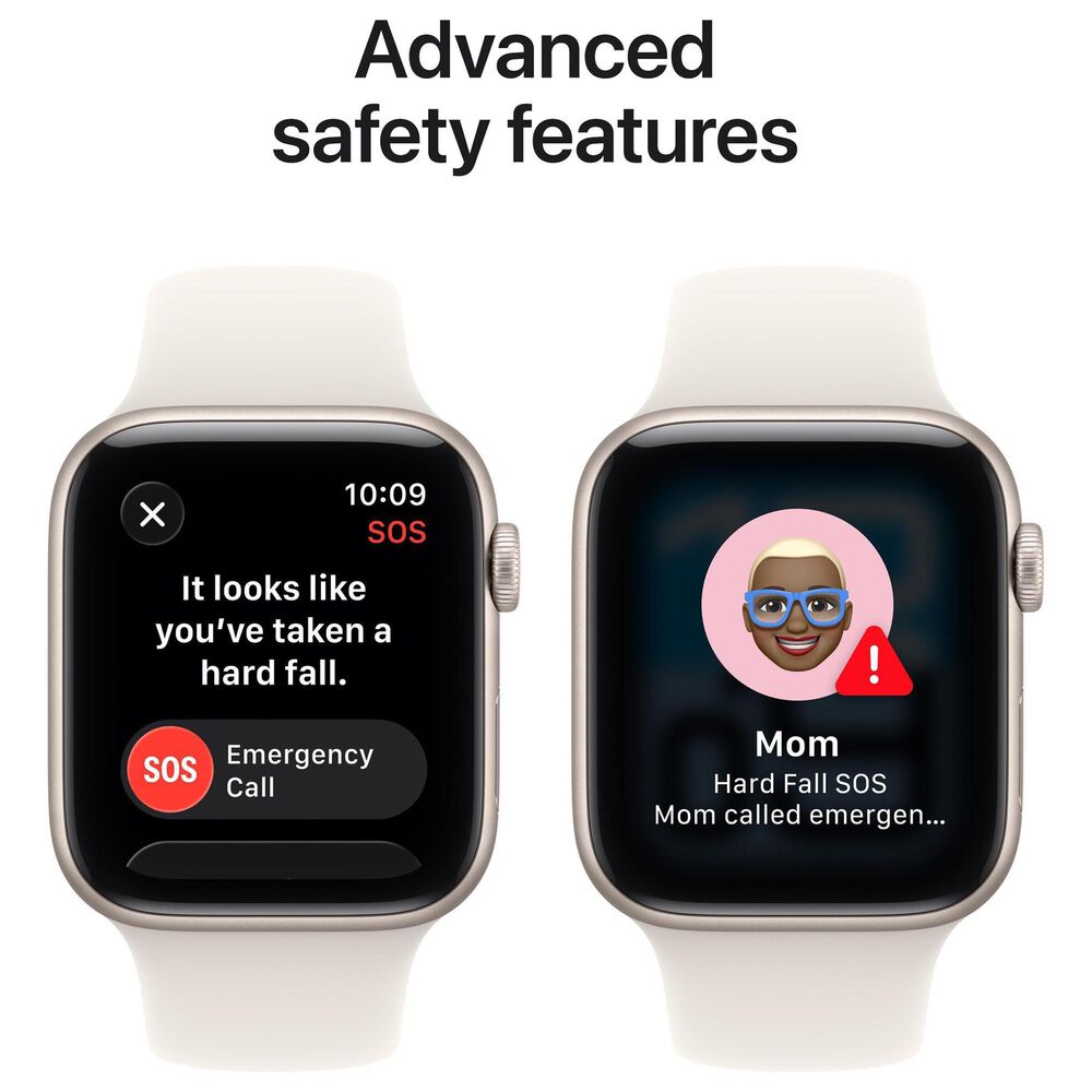 Apple Watch SE 3 (GPS+Cellular) 44mm Aluminum Case with Sport Band - M/L in Starlight and 2-Year AppleCare+, , large