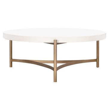 Urban Home Lyon Round Coffee Table in Ivory and Brushed Bronze, , large