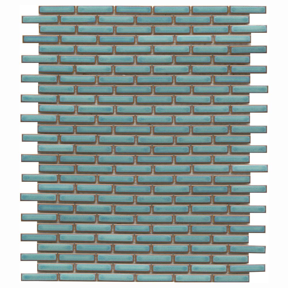 Emser Regala Present 1" x 2" Rectangle on 12" x 12" Glazed Porcelain Mosaic Sheet, , large