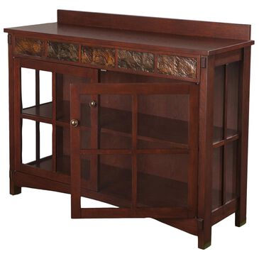 Southern Enterprises Camino Faux Slate Sideboard/Display Curio in Slate, , large
