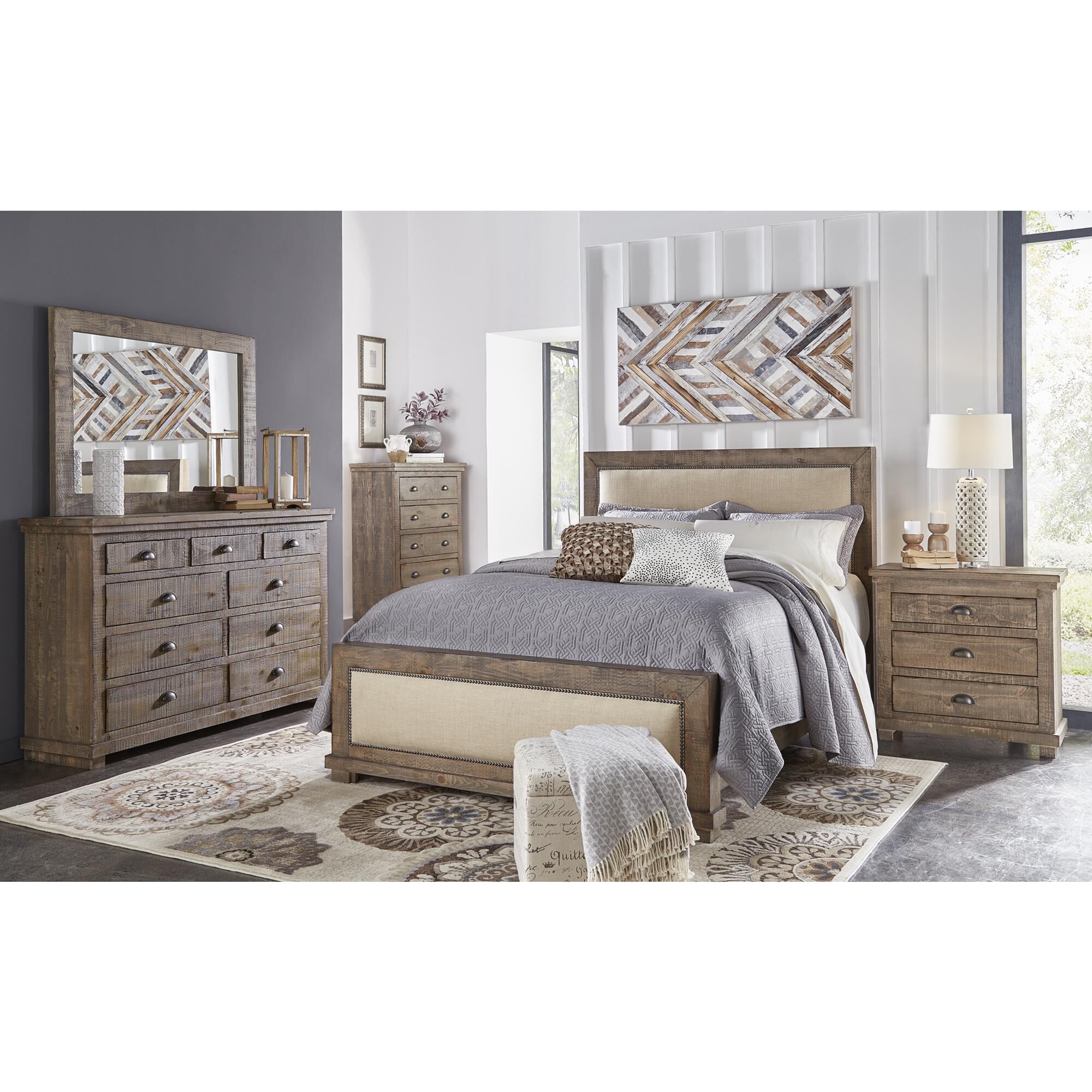 Willow queen 2025 upholstered bed