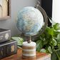 Maple and Jade 8" x 16" Globe in Turquoise, Green, Brass and Natural, , large