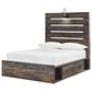 Ashley Drystan Full Panel Bed with Storage in Brown Rustic, , large