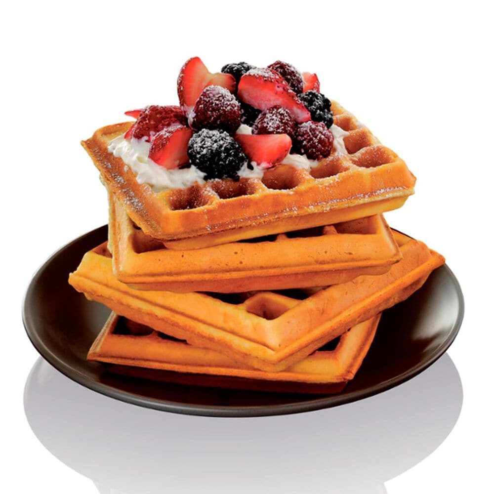 Krups Belgian 4-Slice Waffle Maker in Stainless Steel and Black, , large