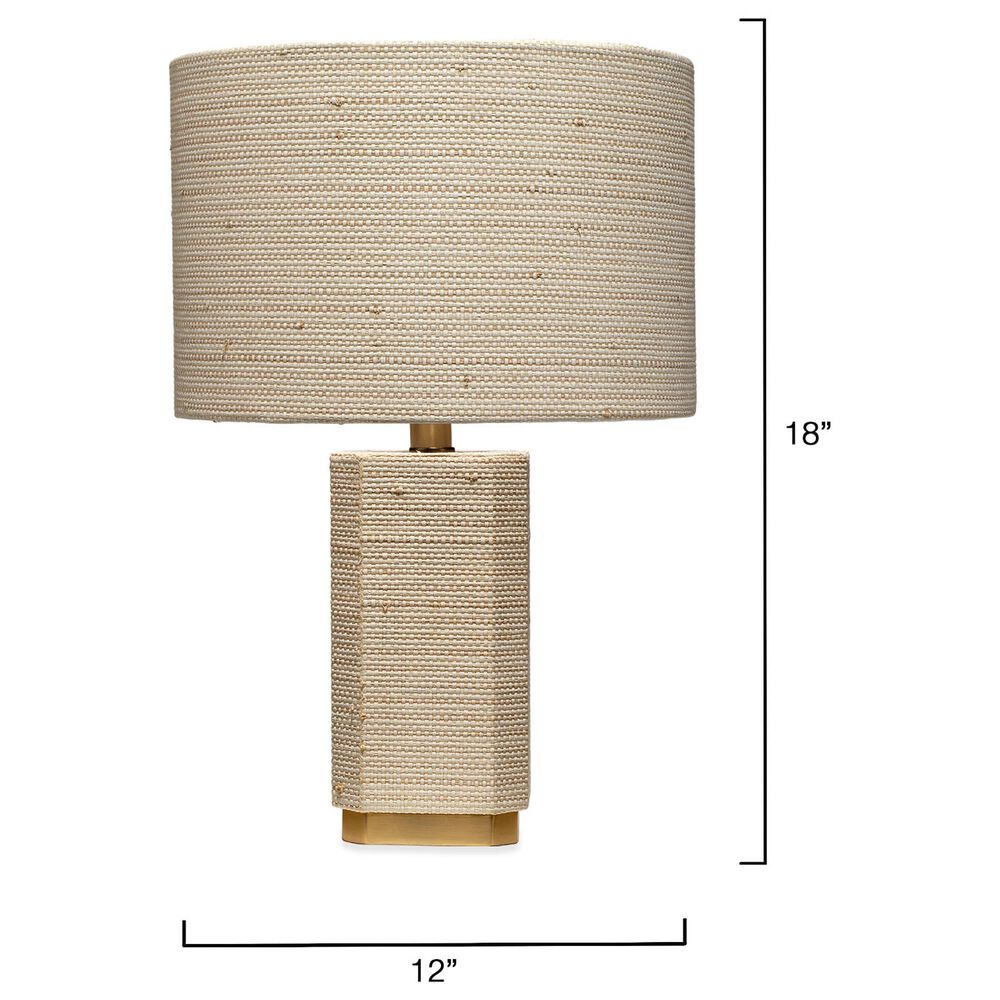 Splendor Living Briarcliff Raffia Table Lamp in Natural and Antique Brass, , large