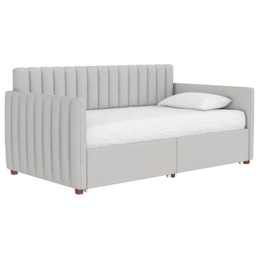 Dorel Asia Brittany Twin Storage Daybed in Gray, , large
