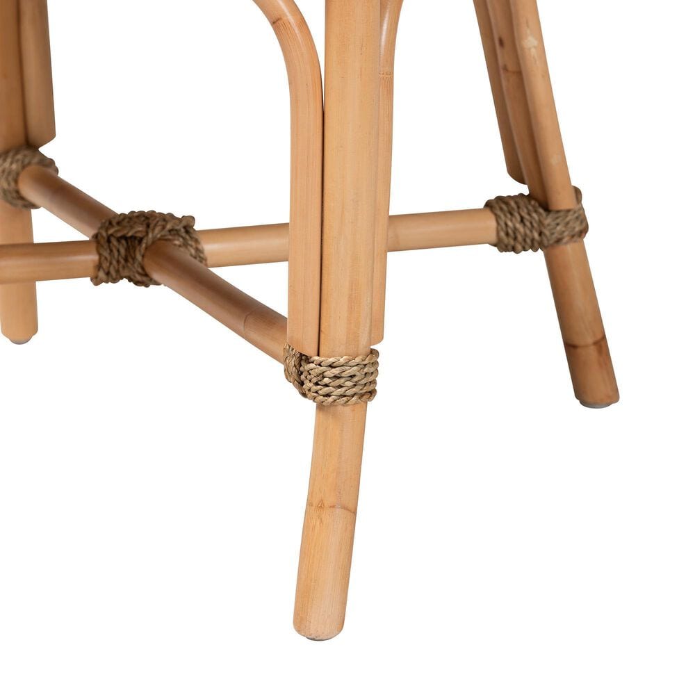 Baxton Studio Kyle Arm Chair in Natural Brown, , large