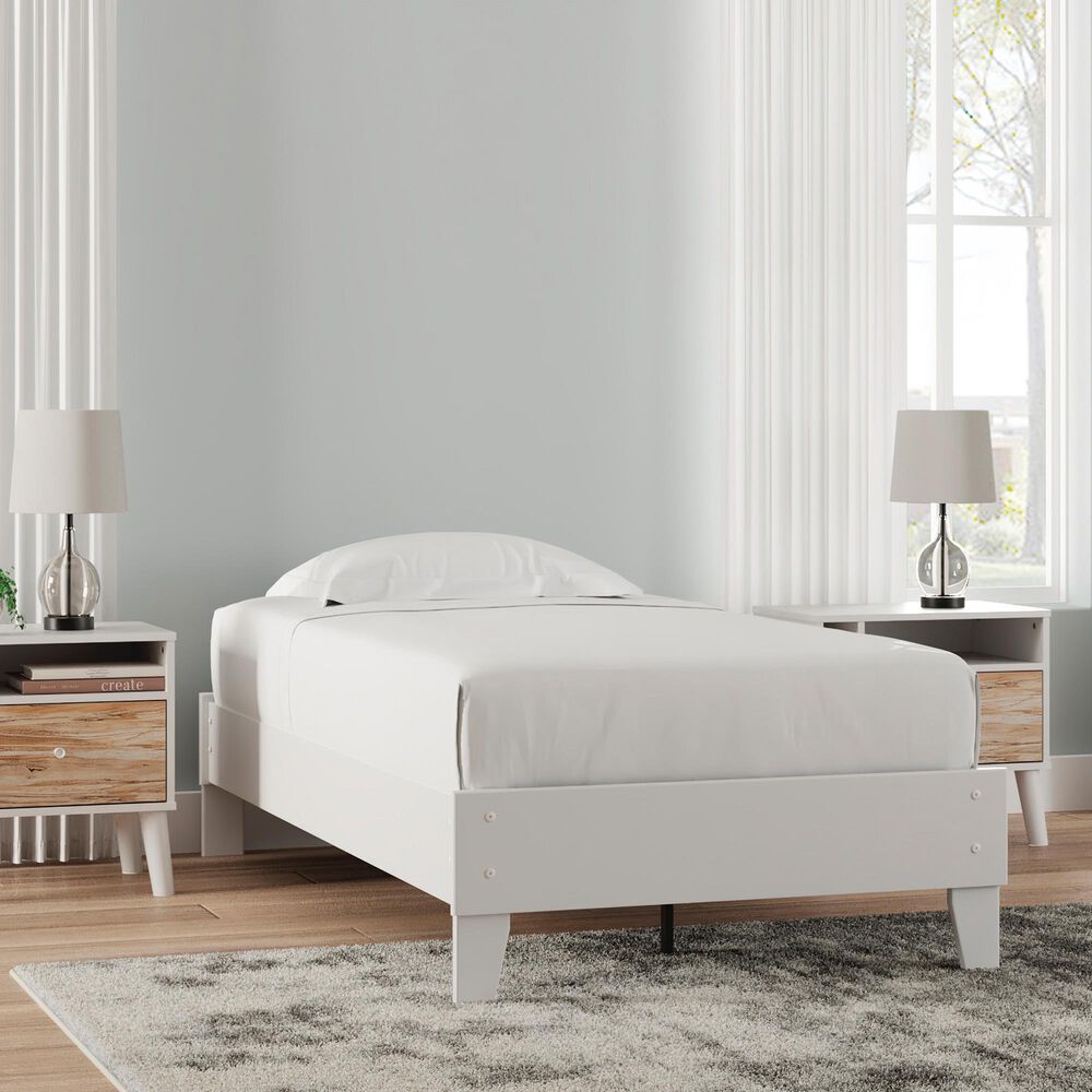 Ashley Piperton Twin Platform Bed in Matte White, , large