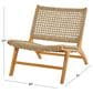 Maple and Jade Accent Chair with Woven Cane Seat in Light Brown, , large