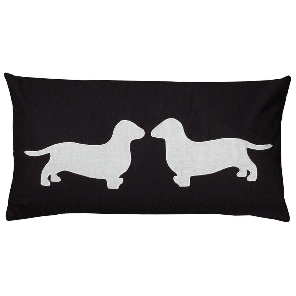 Rizzy Home 11" x 21" Pillow Cover in White and Black, , large
